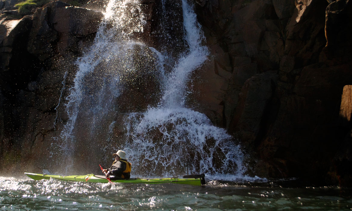 Waterfall by the Sea